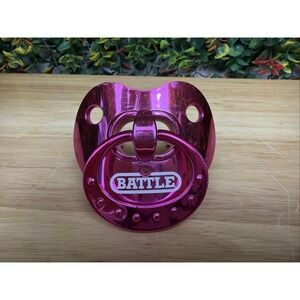 Battle Sports Binky Oxygen Lip Protector Mouthguard Reflective Chrome Pink